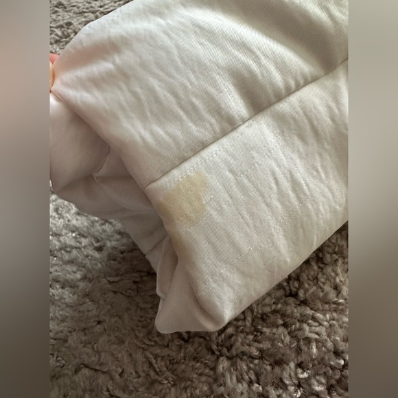 Bebe White Silk Winter Jacket with Lace-Up Back - Picture 6 of 11